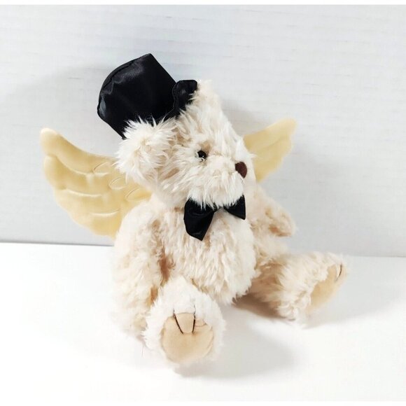Russ Berrie White Groom Teddy Bear #1668 6in. Stuffed Animal - Picture 2 of 5